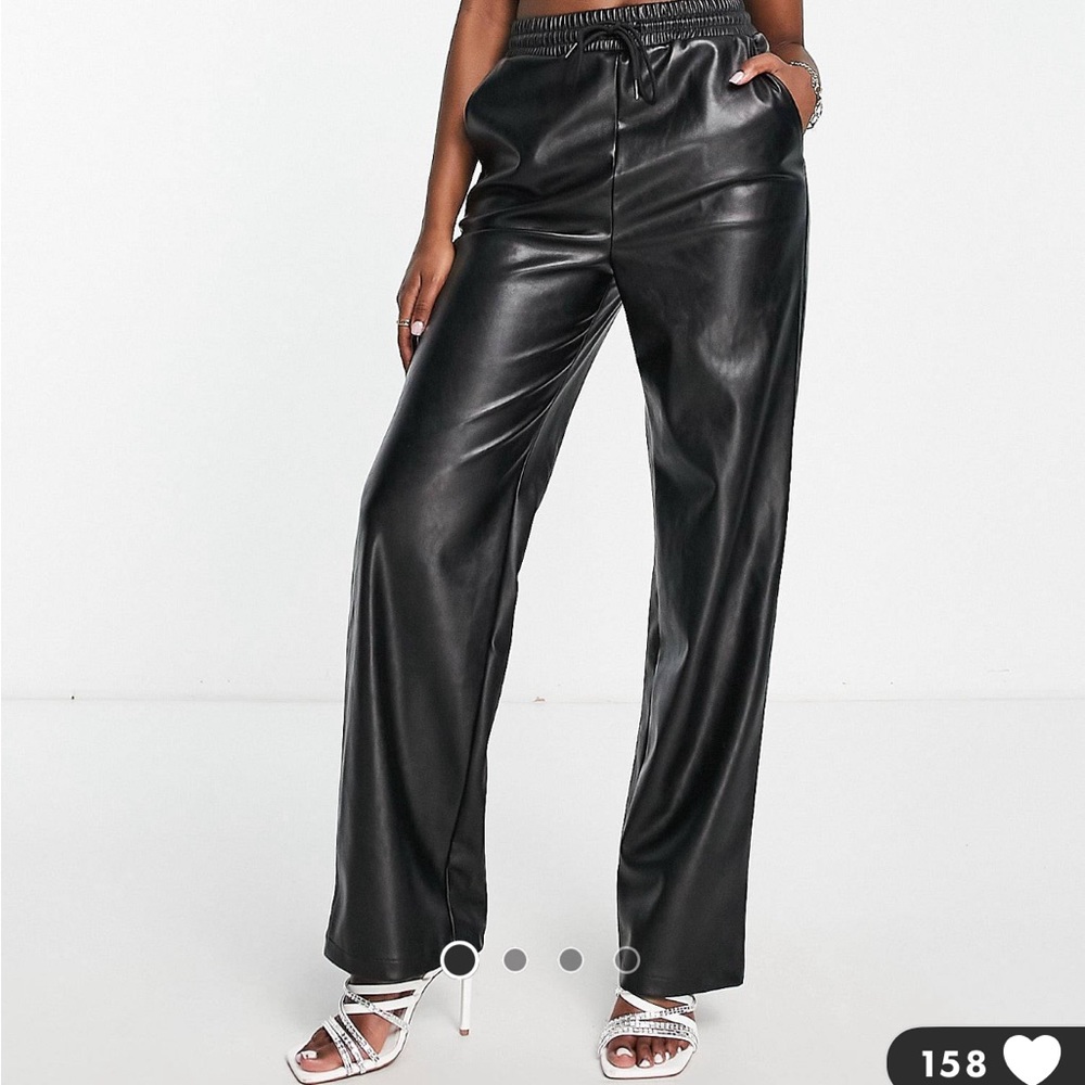 Faux. leather pants
